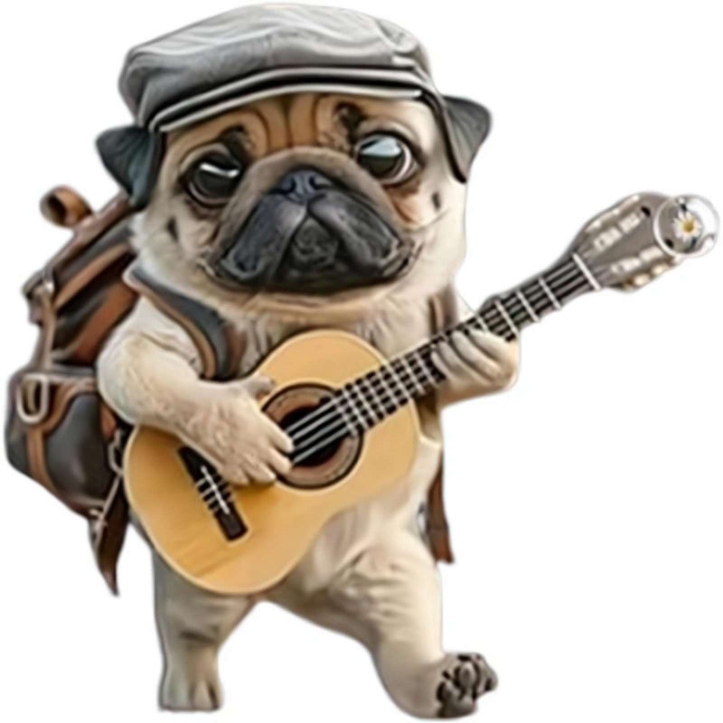 Adorable Pug Acrylic Car Air Vent Fragrance Diffuser,Car Air Freshener Diffuser, Pug Shaped Fragrance Vent Clip,2D Cute Dog Design Solid Scented, Fun & Stylish Interior Accessory - Image 1